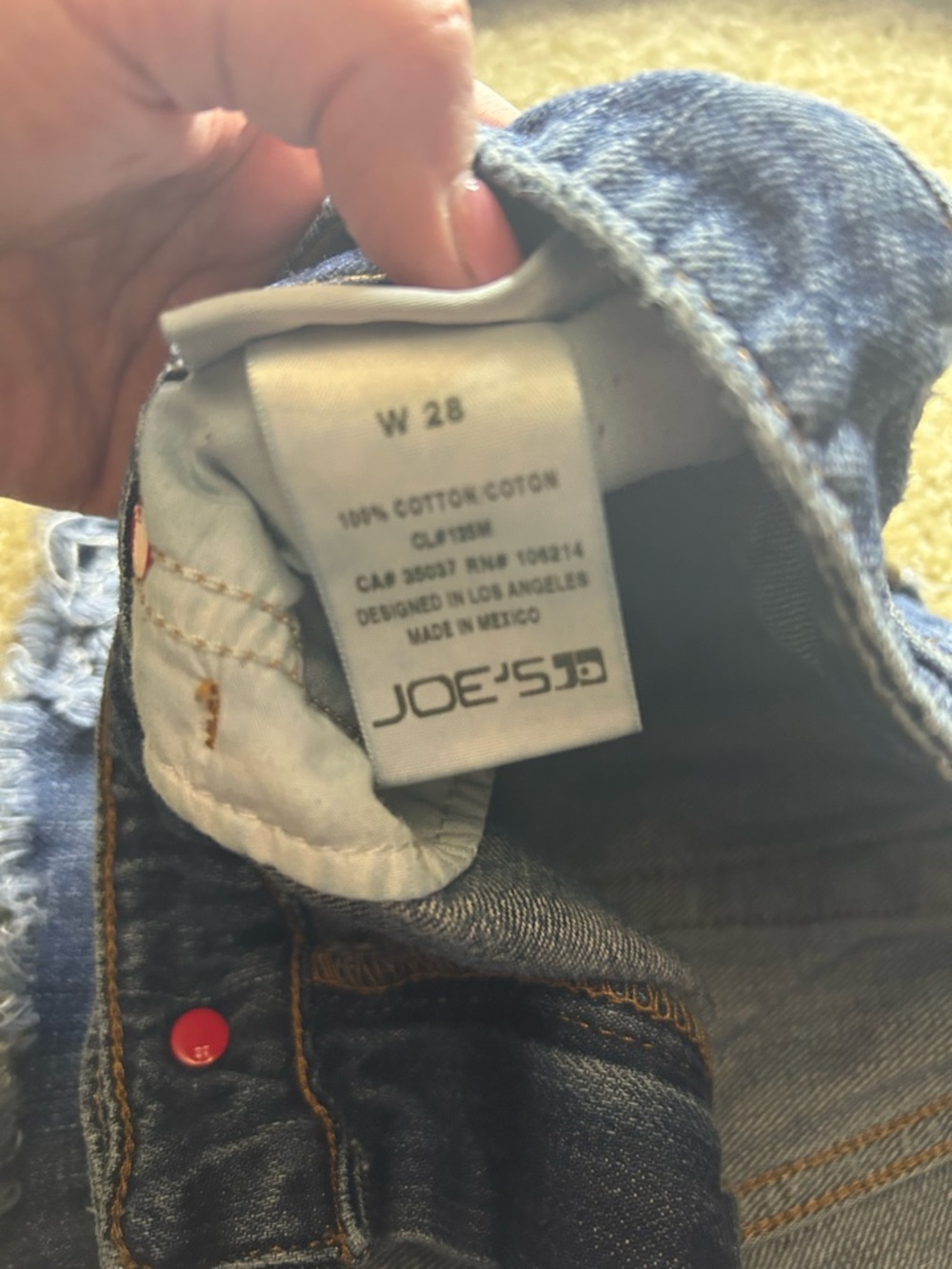 Joe's Jeans Blue Distressed Denim Cutoff Shorts - Picture 5 of 5